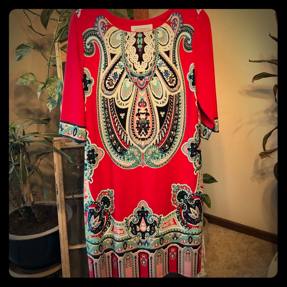 Women’s red dress